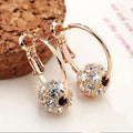 Bright Gold-Tone Sphere Earrings