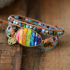 Chakra Jasper Wrap Bracelet