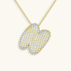 Pavé Bubble Initial Necklace