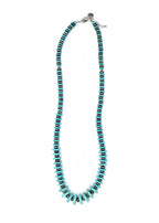 Vintage Boho Turquoise Disc Bead Necklace