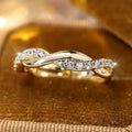 Braided Bright Gold-Tone Ring