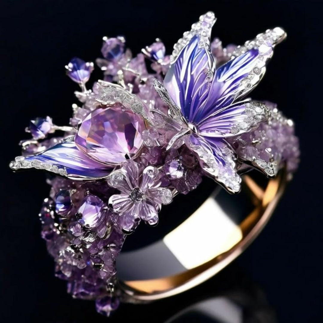 Violet Glass Ring