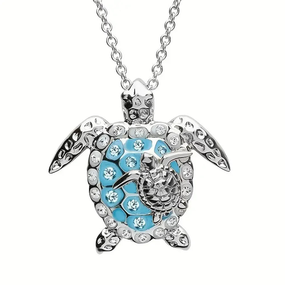 Ketting met zeeschildpadhanger in vintagestijl