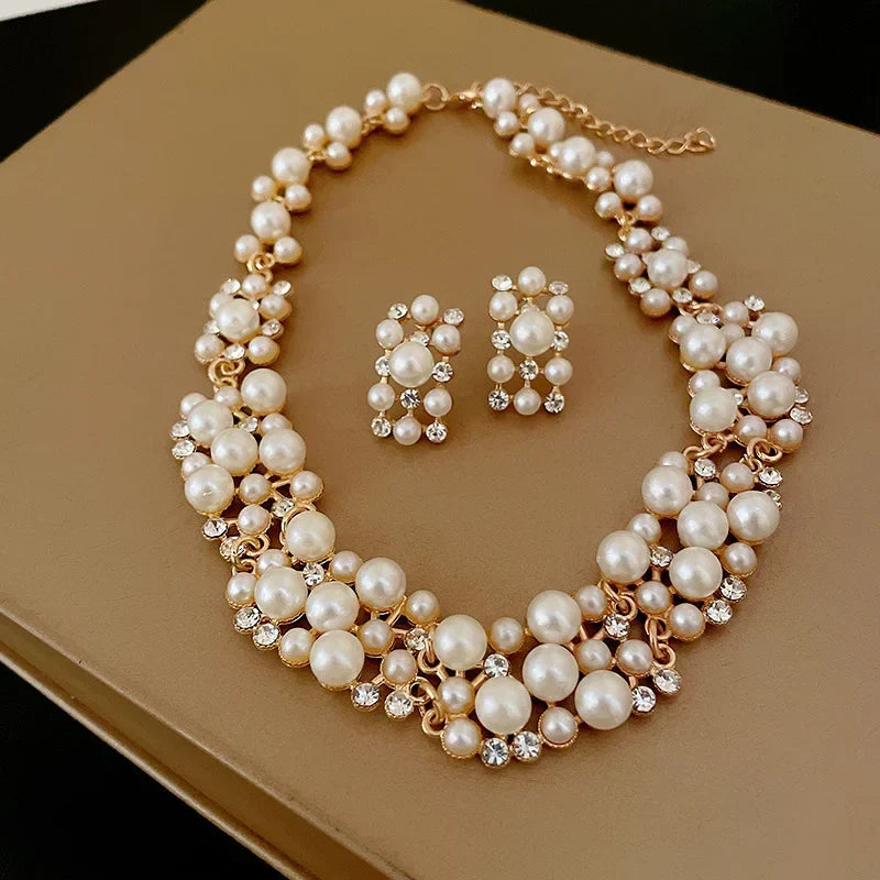 Pearl and Crystal Jewellery Set