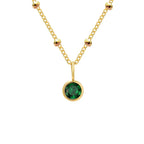 Fijne geboortesteenketting met kralenketting