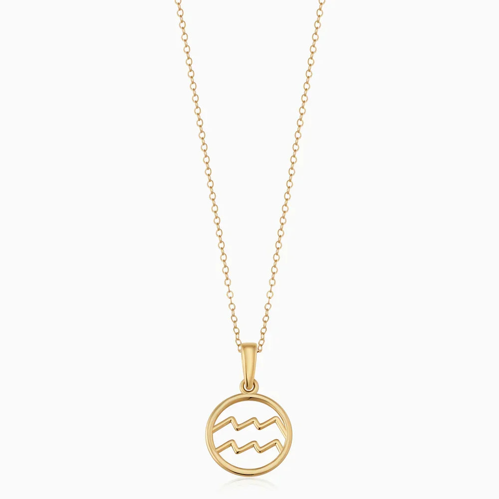 Zodiac Sign Necklace in Two Metal Tones