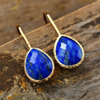 Gemstone Dangle Earrings in Amazonite, Lapis or Rhodonite