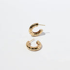 Cosmic Hoop Earrings in Gold Tone