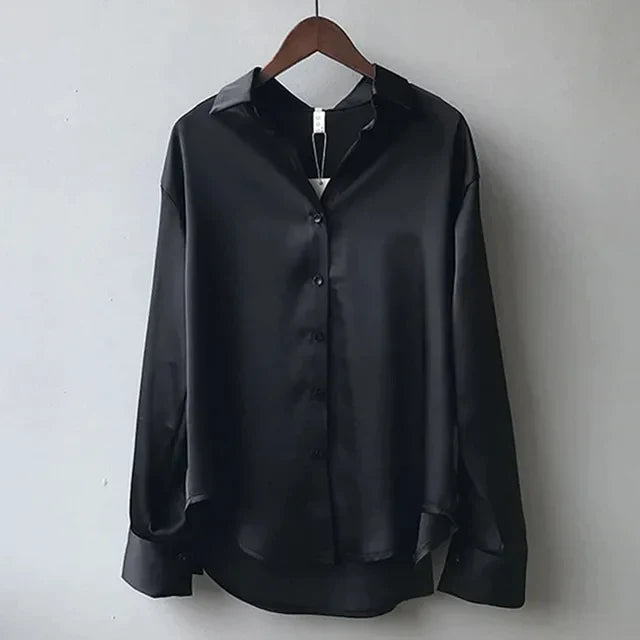 Women's Classic Collar Blouse with Long Sleeves