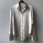 Women's Classic Collar Blouse with Long Sleeves