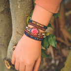 Wikkelarmband van keizerjaspis