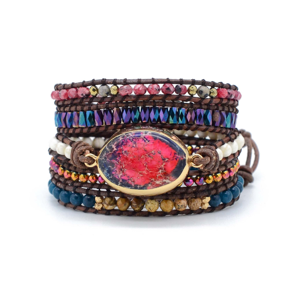 Wikkelarmband van keizerjaspis