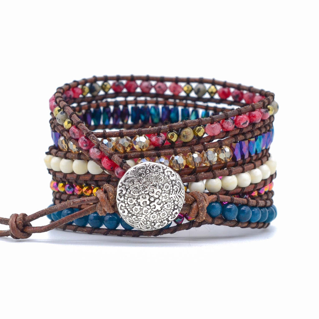 Wikkelarmband van keizerjaspis