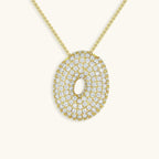 Pavé Bubble Initial Necklace