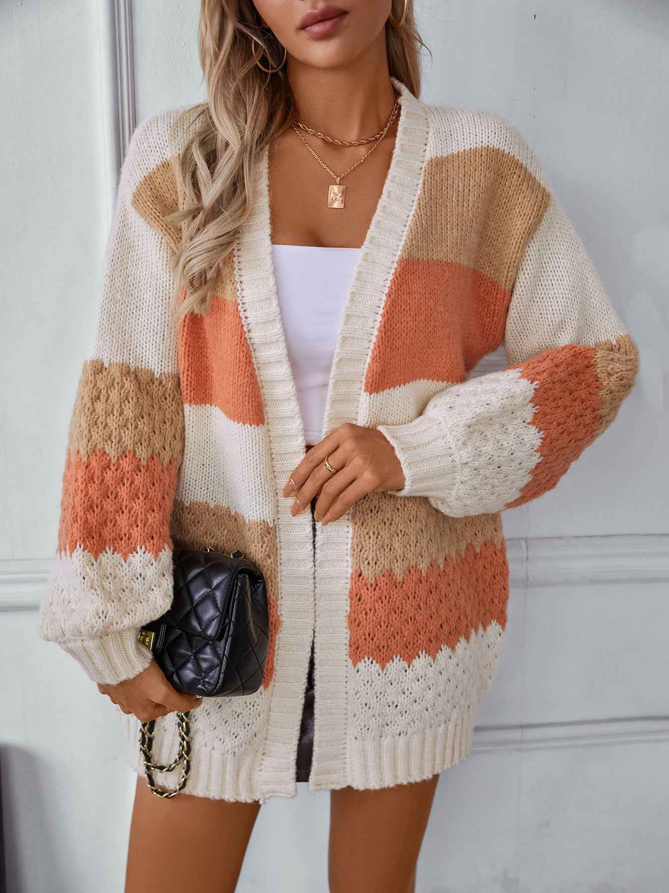 Knit Jumper with Wide Flowing Sleeves and Minimal Clean Lines