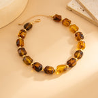 Bohemian Geometric Asymmetric Beaded Necklace