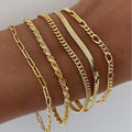Five-Piece Mixed Chain Bracelet Set