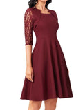 Lace Dress with Delicate Trims and a Flattering Soft Cut