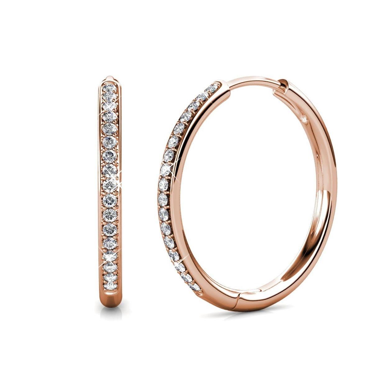 Pavé Earrings in Three Metal Tones
