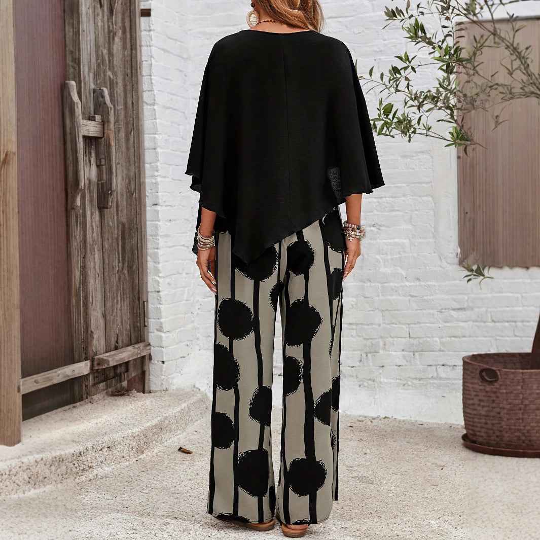 Lightweight Two-Piece Set with Long Trousers for Summer