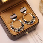 Crystal Earrings in Gold Tone in Two Styles