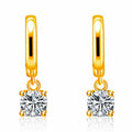 Square Drop Earrings in Gold Tone