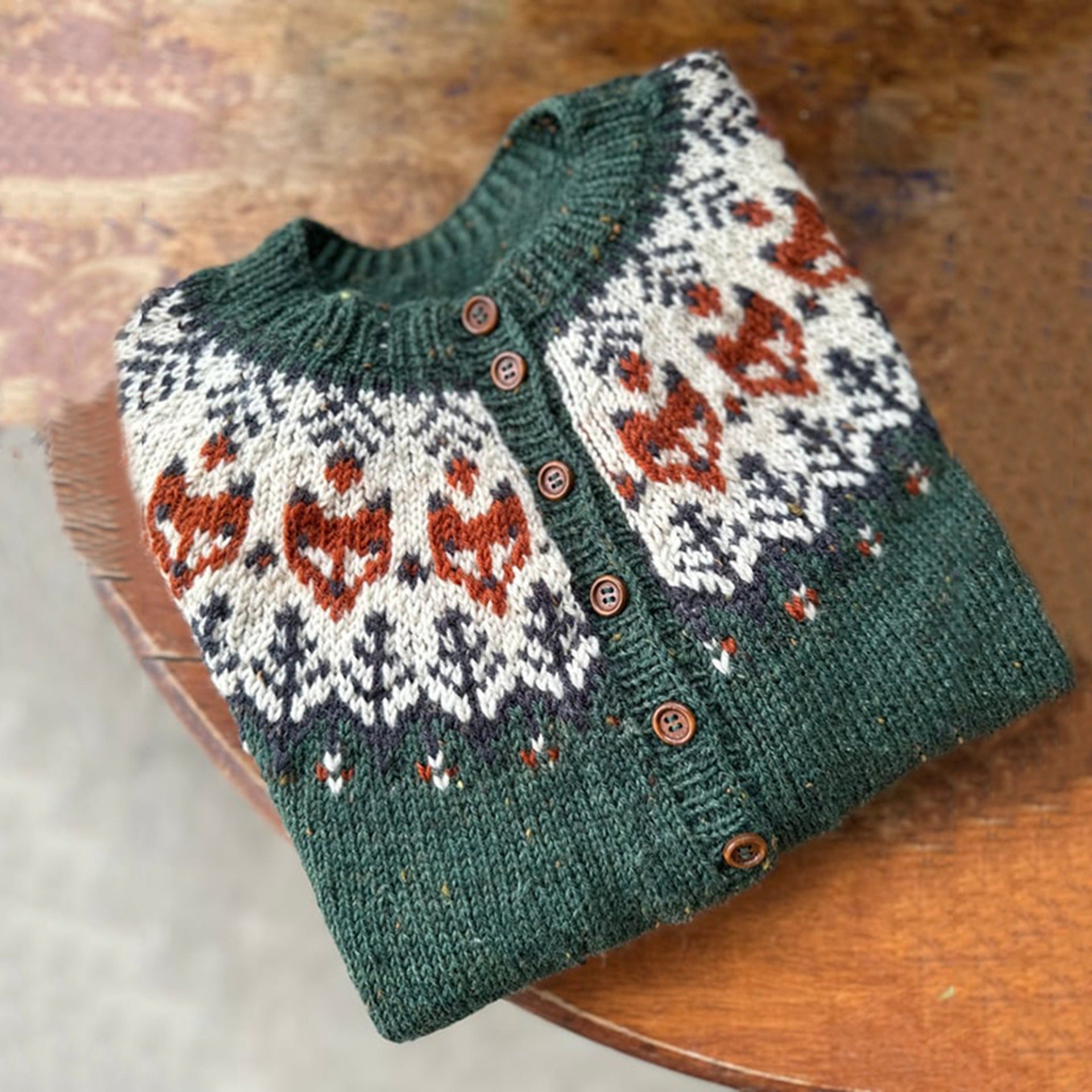 Ribbed Knit Cardigan with Button Placket and Slim Fit