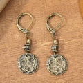 Vintage-Style Bronze-Tone Leverback Coin Drop Earrings