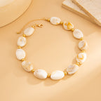 Bohemian Geometric Asymmetric Beaded Necklace