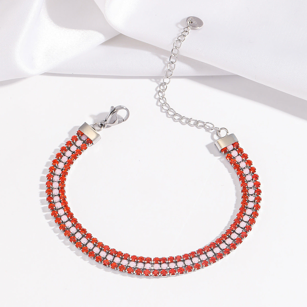 Stone Line Bracelet in Sapphire, Emerald or Ruby Look