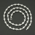 Classic Cluster Tennis Necklace in Two Metal Tones