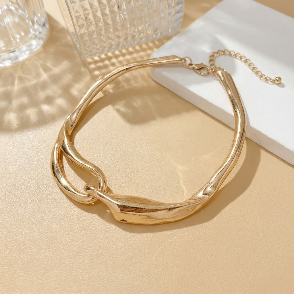Vintage-Style Gold-Tone Statement Necklace