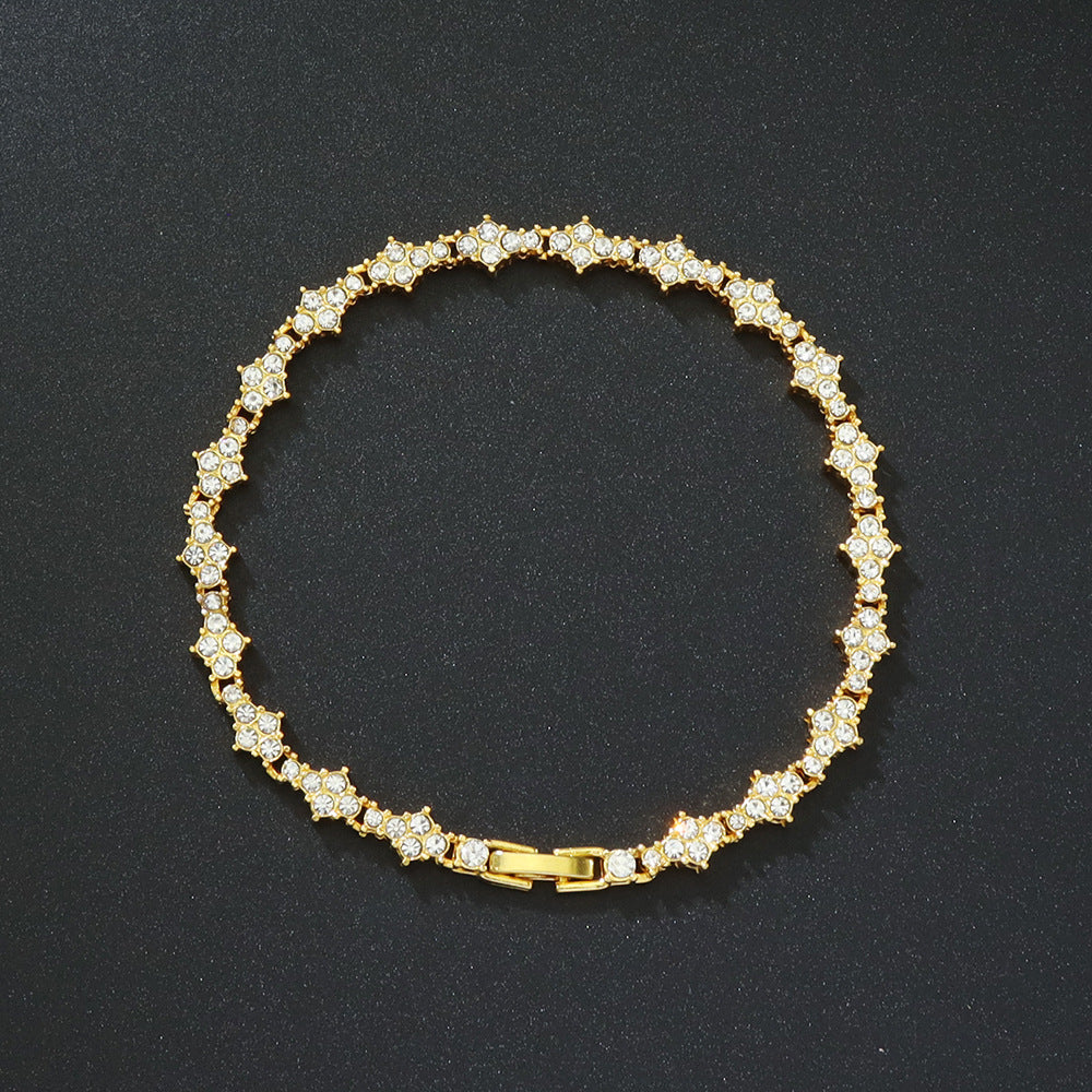 Klassieke tennisarmband met clusters