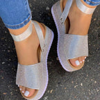 Rhinestone Ankle Strap Sandals