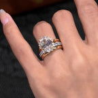 European-Style Stacked Zirconia Diamond-Look Ring