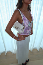 Allover Sequin Top with V-Neck and Sleeveless Cut