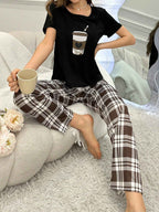 Cotton Crepe Loungewear Set with Airy Two-Piece Shape