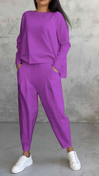 Soft Two-Piece Autumn Set with a Relaxed Coordinated Cut