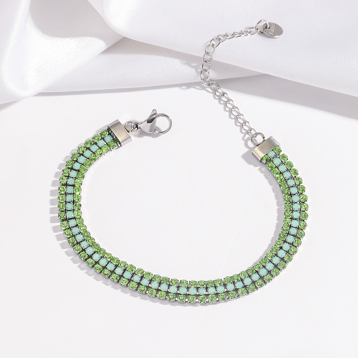 Stone Line Bracelet in Sapphire, Emerald or Ruby Look