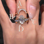 European-Style Stacked Zirconia Diamond-Look Ring