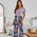 Cotton Crepe Loungewear Set with Airy Two-Piece Shape