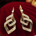 Layered Earrings in Gold Tone