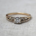 Vintage-Style Zirconia Fine Gold-Tone Ring