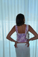 Allover Sequin Top with V-Neck and Sleeveless Cut