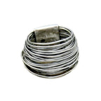 Handmade Vintage-Style Silver-Tone Wire Wrap Bracelet