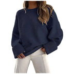 Oversized Fluffy Knit Jumper with Soft Loose-Fit Shape