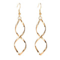 Spiral Dangle Earrings in Gold Tone