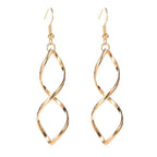 Spiral Dangle Earrings in Gold Tone