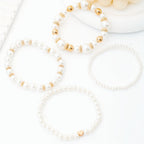 Pearl Bead Bracelet Stack Set