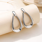 Polished Teardrop Dangle Earrings